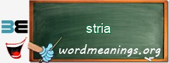 WordMeaning blackboard for stria